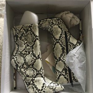Steve Madden snake skin heels.